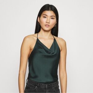 Abercrombie & Fitch Dark Green Satin Camisole